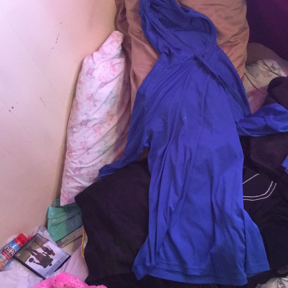 A blue mans hoodie